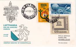 RIO DE JANEIRO /  ZURICH  -  Cover _ Lettera   _  SWISSAIR - Poste Aérienne