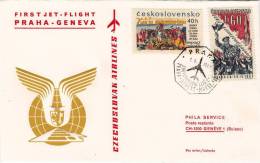 PRAHA /  GENEVA  -  Cover _ Lettera   _  SWISSAIR - Variétés Et Curiosités