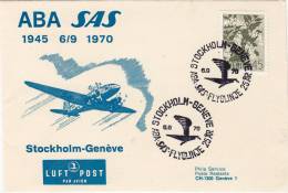 STOCKHOLM  /  GENEVE  -  Cover _ Lettera   -  ABA SAS - Cartas & Documentos