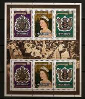 Penrhyn 1978 N° 100 / 2 * 2 ** Couronnement, Elisabeth II, Armoiries, Nouvelle-Zélande, Portrait, Reine, Lion, Licorne - Penrhyn