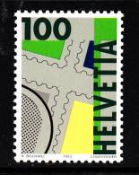 Switzerland MNH Scott #927 100c Stylized Stamps On Album Page - 150th Ann First Swiss Postage Stamps - Ungebraucht