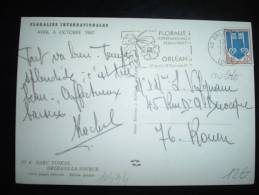 CP TP BLASON MONT DE MARSAN 0,25F ROULETTE OBL. MEC. 10-10-1967 ORLEANS RP (45 LOIRET) - Lettres & Documents