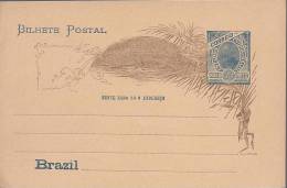 Entier Postal Carte Postale 80 Reis Rouge Bleu. Neuf Superbe - Entiers Postaux