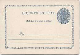 Entier Postal Carte Postale 50 Reis Bleu  Neuf Superbe - Interi Postali