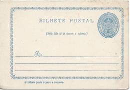 Entier Postal Carte Postale 50 Reis Bleu  Neuf Superbe - Interi Postali