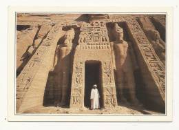 Cp, Egypte, Petit Temple D'Abu Simbel,  Voyagée 1989 - Tempel Von Abu Simbel