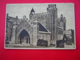 CPA ANGLETERRE CHURCH OF OUR LADY OF QUARR ENTRANCE VOYAGEE   1935 TIMBRE OTE - Andere & Zonder Classificatie