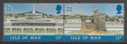 Isle Of Man 1987 Mi 335 /36 YT 330 /31 ** The Sea Terminal + The Tower Of Refuge In Douglas - Modern Architecture - 1987