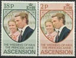 ASC 1973-177-8 JUBILEUM, ASCENSION, 1 X 2v, MNH - Ascension (Ile De L')