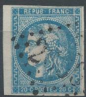 Lot N°20683   Variété/n°46, Oblit GC A Déchiffrer, Tache Blanche Dérriere La Tête - 1870 Uitgave Van Bordeaux