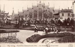 69 LYON - Exposition Universelle 1914 - Les Jardins Et Le Grand Hall - Andere & Zonder Classificatie
