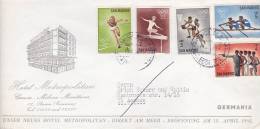 2X  LETTER  -  OLYMPIADE - Covers & Documents