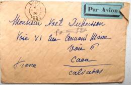 Lettre 1936 Lomé Pour Caen Par Avion - Storia Postale