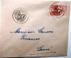 Lettre 1945 Journée Du Timbre Lomé - Brieven En Documenten