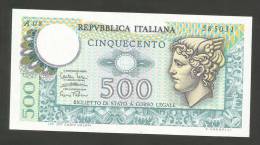 REPUBBLICA ITALIANA - 500 Lire - MERCURIO (Decr. 14/02/1974) Serie A 08 - RARA - 500 Liras