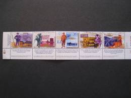 CANADA. 5 TIMBRES. RUEE VERS L´OR.POLICE MONTEE. ORPAILLEUR.  ALASKA. KLONDIKE. YUKON. BONANZA. MARGE EXPLICATIVE - Other & Unclassified