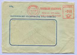 Brief Firmenfreistempel Bayerische Staatsbank COBURG 1957  (546) - Briefe U. Dokumente