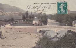 CPA 64 @ ARUDY @ Le Pont De Poussine En 1912 @ Carte Toilée  Edition Labastie Tabac - Arudy