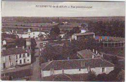 40. VILLENEUVE DE MARSAN. VUE PANORAMIQUE.  ARENES. Editeur Vve DARTIGUE - Villeneuve De Marsan