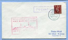 Ship Post Letter PAQUEBOT HMS MAIDSTONE HAMBURG 1962  (194) - Brieven En Documenten