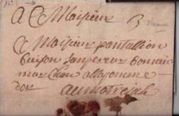 BELGIQUE :  1694:précurseur De NAMUR à Aumotroiale ??+texte. - 1621-1713 (Países Bajos Españoles)