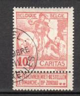 BELGIQUE     Oblitéré    Y. Et T.  N° 87     Cote: 3,50 Euros - 1910-1911 Caritas