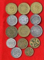 MAROC  LOT DE 14 MONNAIES DIVERSES - Maroc