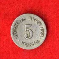 ALLEMAGNE  5 PFENNING  1875   MONNAIE  ARGENT - 5 Pfennig
