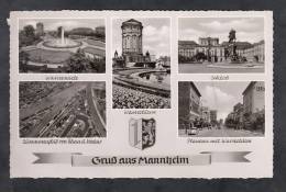 CPSM - Gruss Aus MANNHEIM - Wasserpiele - Wasserturm - Planken - Schloss - Zusammenfluss - Mannheim