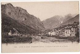 CPA 06 ROQUEBILLIERE - L Eglise Et La Vallee De La Vesubie - Roquebilliere