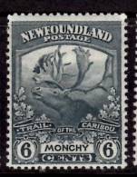 Newfoundland 1919 6 Cent Trail Of The Caribou Issue #120  MH - 1908-1947