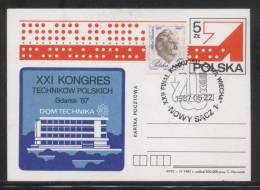 POLAND 1987 22ND FINAL OF ZLOTY WIERCH COMPETITION NOWY SACZ COMM CANCEL ON CP - Covers & Documents