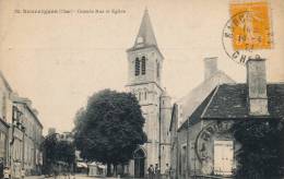 ( CPA 18 )  SANCERGUES  /  Grande Rue Et Église  - - Sancergues