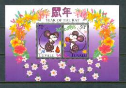 1996 TUVALU YEAR OF THE RAT SOUVENIR SHEET MICHEL: B56 MNH ** - Tuvalu (fr. Elliceinseln)