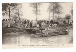 CPA : 3ème Génie - Exercices De Pontage - Construction D'une Passerelle à Pilotis  : Animation - Regiments