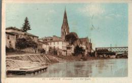 33.....GIRONDE.....LANGON ....LE QUAI......ECRITE.. ‹(•¿• )› - Langon