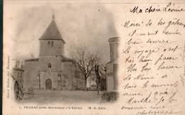 33.....GIRONDE.....PESSAC .....L EGLISE....DOS AV 1900....ECRITE.. ‹(•¿• )› - Pessac