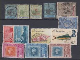 Great Britain Former Colony Mauritius Queen Elizabeth II,fish,King George VI MH,USED - Mauritius (...-1967)