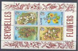 Great Britain Former Colony Seychelles Flora Mini Sheet #1 MNH ** - Seychellen (...-1976)