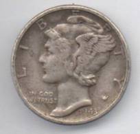 STATI UNITI 1 DIME 1943 AG - 1916-1945: Mercury (Mercurio)