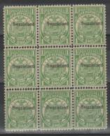 Great Britain Colony Swazieland Block Of Nine 1889 MNH ** - Swasiland (...-1967)