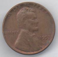 STATI UNITI 1 CENT 1953 - 1909-1958: Lincoln, Wheat Ears Reverse
