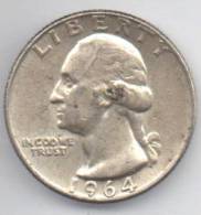 STATI UNITI QUARTER DOLLAR 1964 AG - 1932-1998: Washington