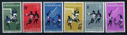 Rwanda ** N° 161 à 166 -  Jeunesse Et Sports : Foot, Basket, Volley - Unused Stamps