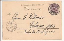 A27 - STRASSBURG - 1889 - STRASBOURG - Entier Postal  - - Cartas