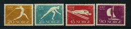 Norvège ** N° 409 à 412 - Cent. De L'Association Sportive : Javelot, Patinage, Ski, Voile - Unused Stamps