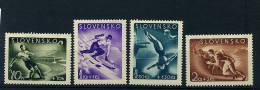 Slovaquie ** N° 108 à 111 -Sports : Foot, Ski, Plongeon, Course à Pied - Unused Stamps