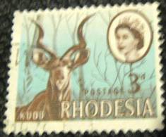 Rhodesia 1966 Kudu 3d - Used - Rhodesia (1964-1980)