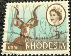Rhodesia 1966 Kudu 3d - Used - Rhodésie (1964-1980)