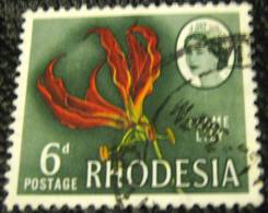 Rhodesia 1966 Flame Lily 6d - Used - Rhodésie (1964-1980)